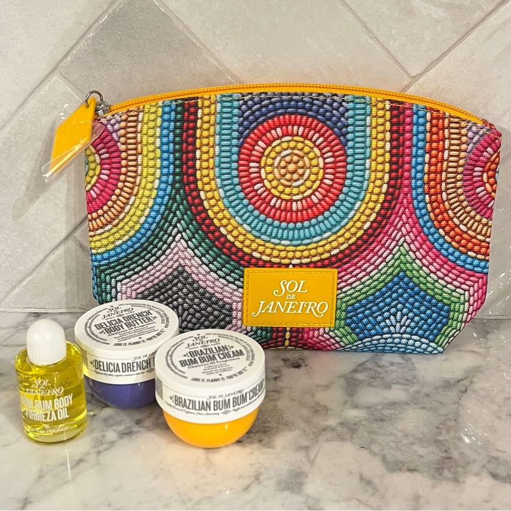Sol De Janeiro Gift Set. Brazilian Bum Bum Cream, Delicia Drench, Bum Bum Oil